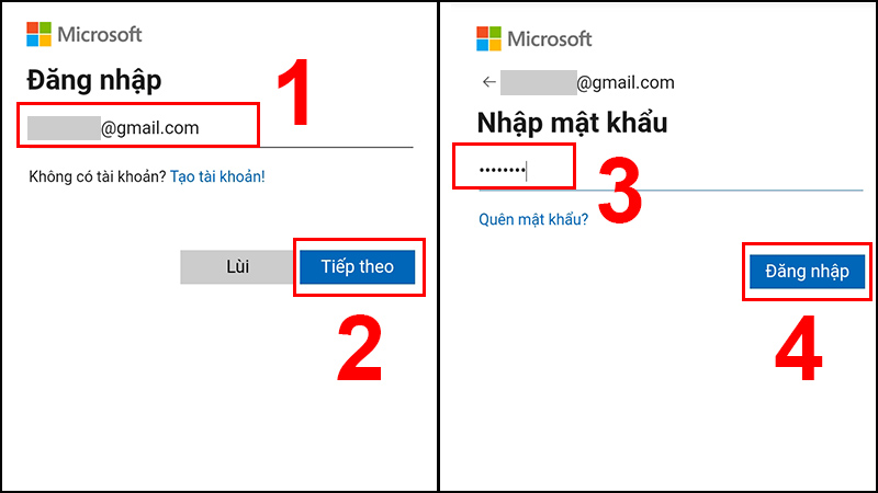 Đăng nhập v&agrave;o t&agrave;i khoản Microsoft